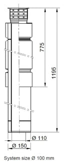 VIESSMANN VERTICAL FLUE TERMINAL 7373249