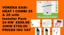 Vokera Easi-Heat i 25C Combi Boiler+Flue+Installer PACK