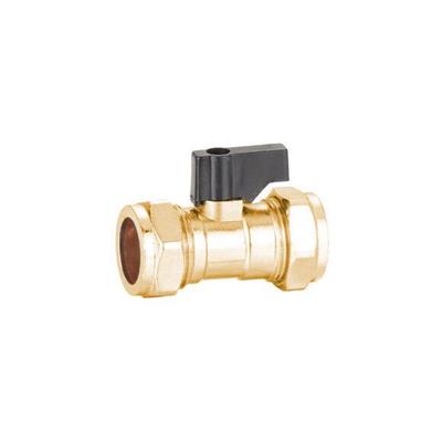 15MM BRASS ISOLATING VALVE & BLACK LEVER bfivbl-15