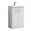 Fresssh Alba Colours 500mm White Gloss F/S 2 Door Basin Unit 352394WH