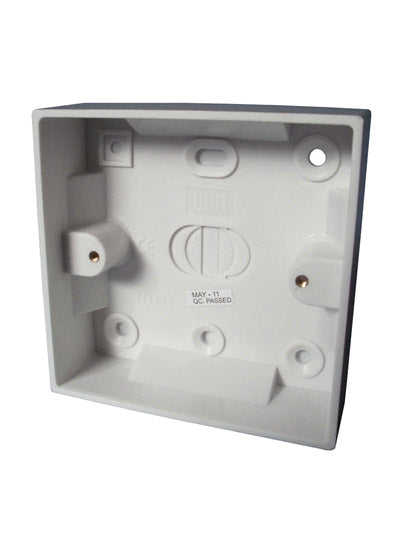 Plastic pattress box 1 gang 25mm