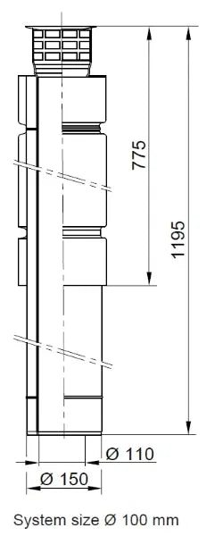 VIESSMANN VERTICAL FLUE TERMINAL 7373249