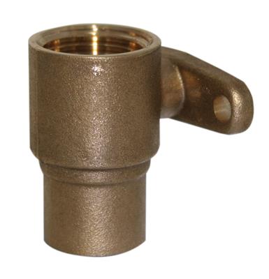 GENBRA 15mm x 1/2" Straight Gas Wallplate Taper Item No. BFGASWPS-15D