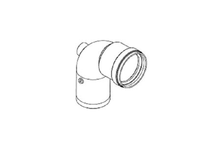 Ideal Logic V3 Flue 90 Degree Elbow Black 60mm 203229