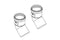 Ideal V3 High Level Flue 45 Degree Elbow Pair 203230