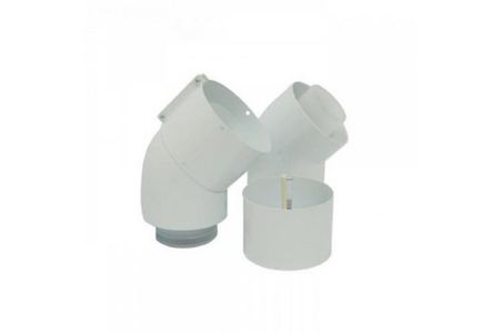 Glow-Worm 45 Degree Elbow Pipe Pair Polypropylene White 0020257010
