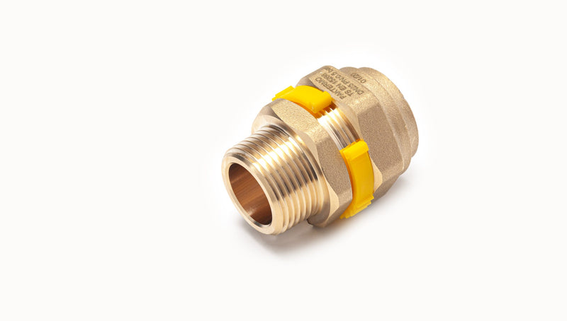 Paktermo DN32 Double sleeved Flexible Gas Pipe With 2 x 32 X 1.1/4" Male Straight Connector complies to british standards