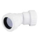 PLASTIC COMPRESSION 40mm 45 DEGREE BEND WHITE