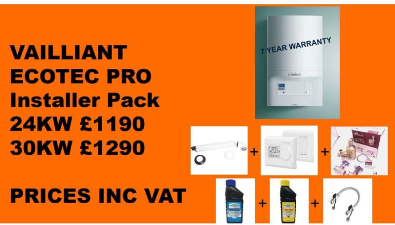 Vaillant ecoTEC Pro 24kW+Flue+Installer PACK