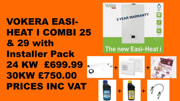 Vokera Easi-Heat i 29C Combi Boiler+Flue+Installer PACK