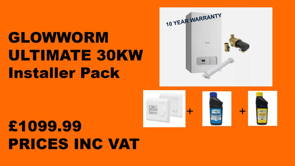 Glowworm Ultimate 3 30C Boiler+Flue+Filter+Installer PACK