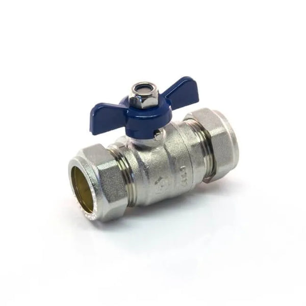 15mm FULL BORE COMPRESSION BALL VALVE BUTTERFLY HANDLE