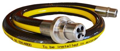 SALVUS 2.00M GAS HOSE STRAIGHT BAYONET BFGHENB2-200