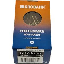 KB-PTCZY0570 Krobahn Performance Wood Screws - 5 X 70Mm
