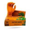 Gator Gripz Orange - Box 50 Diamond Textured Nitrile Glove