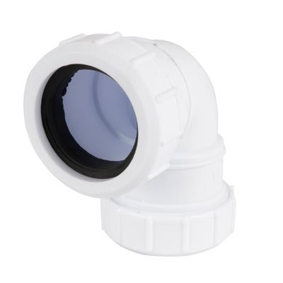 PLASTIC COMPRESSION 32mm 90 DEGREE BEND WHITE (Copy)