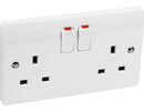 2 gang socket with switches