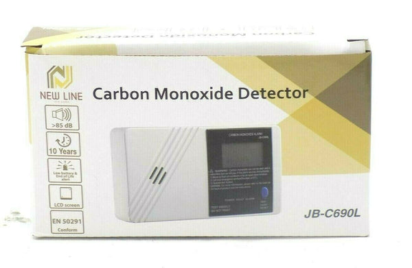 NEWLINE JB-C690L DIGITAL LCD CARBON MONOXIDE ALARM DETECTOR 10 YEAR LIFE HOME