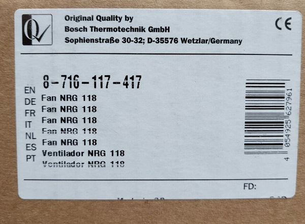 Worcester Greenstar CDi Compact Fan Assembly 8716117417 - BRAND NEW