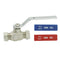 15MM LIGHT PATTERN DUAL LEVEDER BALL VALVE - 2 HANDLES R & BLUE